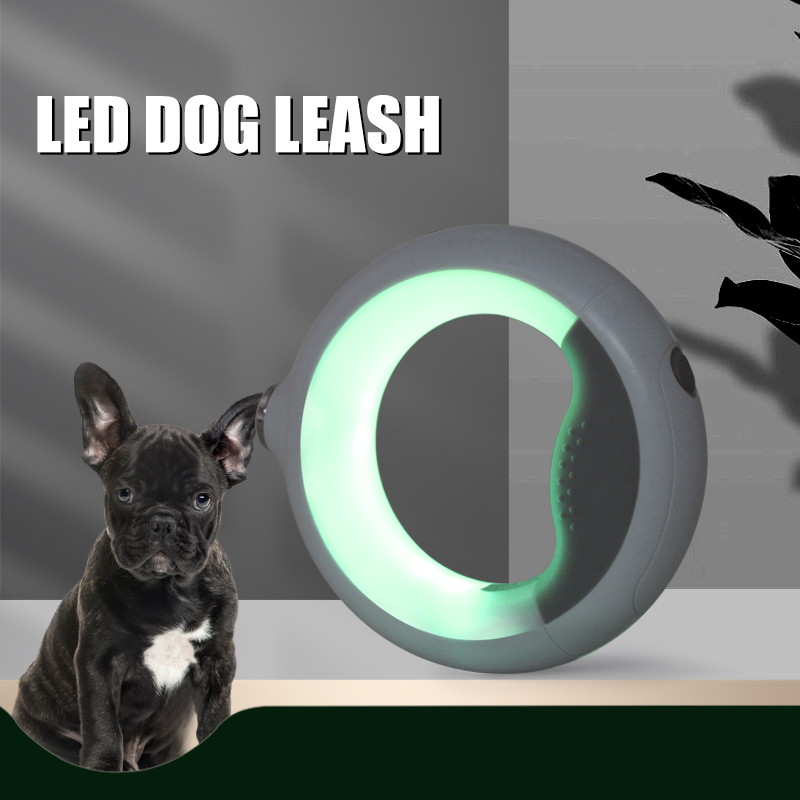 Tangle Gratis kraftig reflekterende LED HUND-snor Indbygget Poop Bag Rum Walking Leash 360 Hands Free Anti-Slip Handle til små medium&store hunde